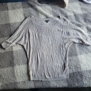 Express Open-Knit Dolman Sleeve Sweater – Neutral Beige